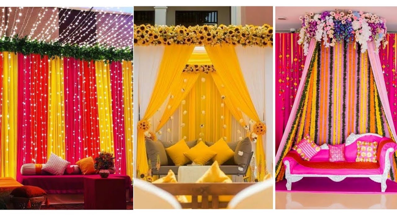 mehndi decoration ideas at home /mehndi stage decoration /mehndi decor Idwas at home 2021 /Mehndi