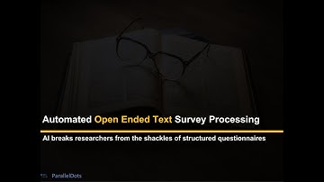 Open ended Survey Analysis using Machine Learning