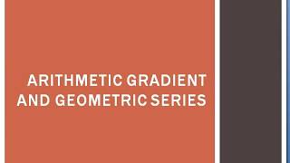 INEN 2373 Geometric Series Problems