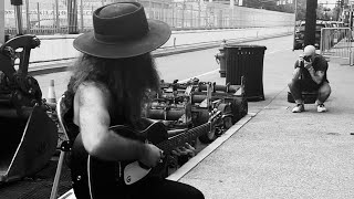 “Departed” | Lightnin’ Luke | Busking a Bridge City Sinners/Frank Turner show in Buffalo NY. ⚡️