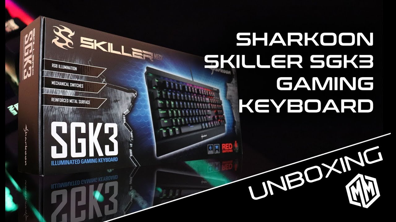SHARKOON SKILLER SGK3 GAMING RGB KEYBOARD - YouTube