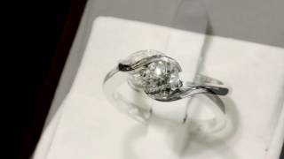 Platinum Solitaire Ring Resimi