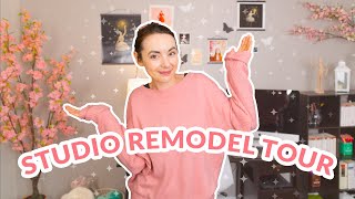 The 7 Steps of a YouTube Studio Remodel | Studio Tour 2021, Art Wall & Penguin Clothbound Classics