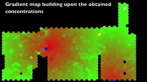 Stigmergic Algorithms: Building a gas concentration gradient map