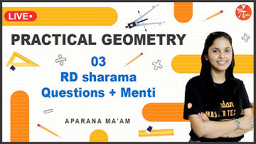 Practical Geometry - 3 | RD Sharma Questions + Menti | Aparana Tiwari | Vedantu Math Pirates Class8