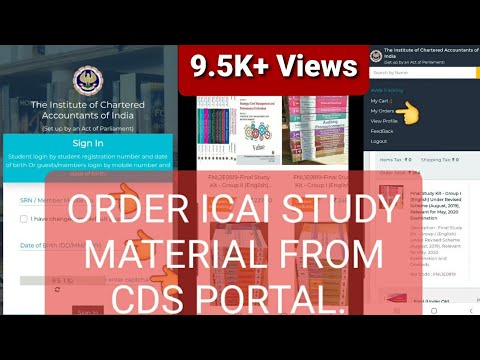 Icai Cds Portal | How to Order icai study material Online Using Mobile Phone| Step by Step Live Demo