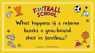 What happens if a referee blocks a goal-bound shot in football? | Football Facts | #FootballSchool