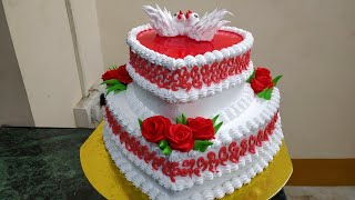 #Engagement Cake Design Ideas | How To Make 2 Step Cake Birds🐦 Decorating Ideas | #TopCakeMaster