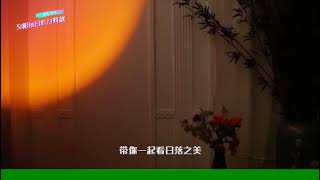 RGB color-changing remote control floor retractable sunset light 02