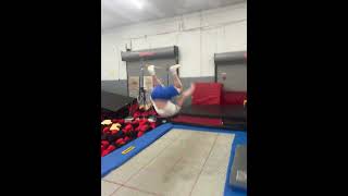 DOUBLE DOUBLE KABOOM #flips #twist #gym #gymnastics #trampoline #fyp #foryou #extreme #insane #jump
