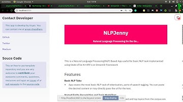 Streamlit NLP WebApp Python