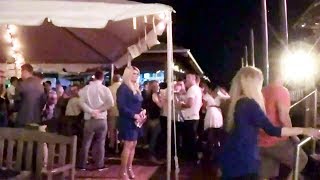 Tgirl Bar Hopping in Blue Matty Caff Crossdresser Transvestite