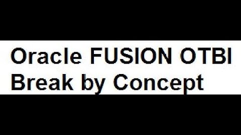 Oracle  Cloud OTBI Reports  Break By Column