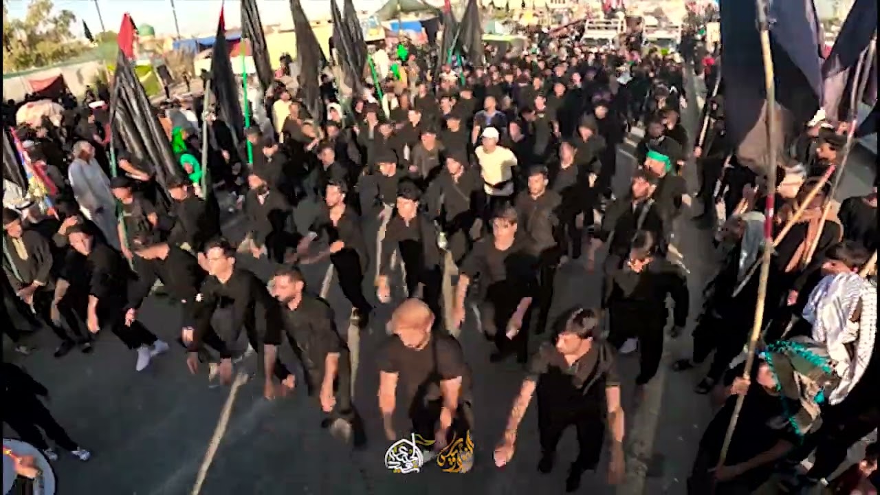 ابطال هجت من برز مقدامها عزاء مدينة الرميثة مسيرة الاربعين المقدسة موكب شهيد الجمعة الحسيني