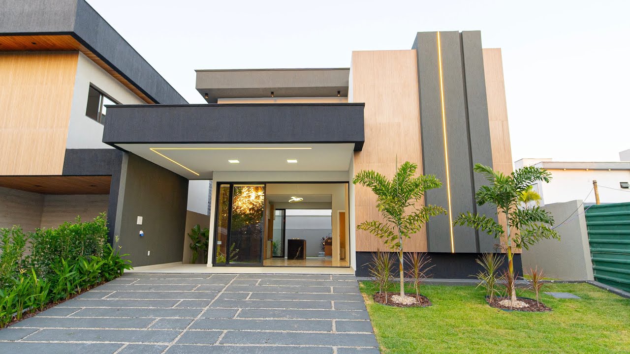 CASA PLANA PROJETADA DE ALTO PADRÃO FRENTE ÁREA VERDE | JARDINS DO LAGO, EUSÉBIO.