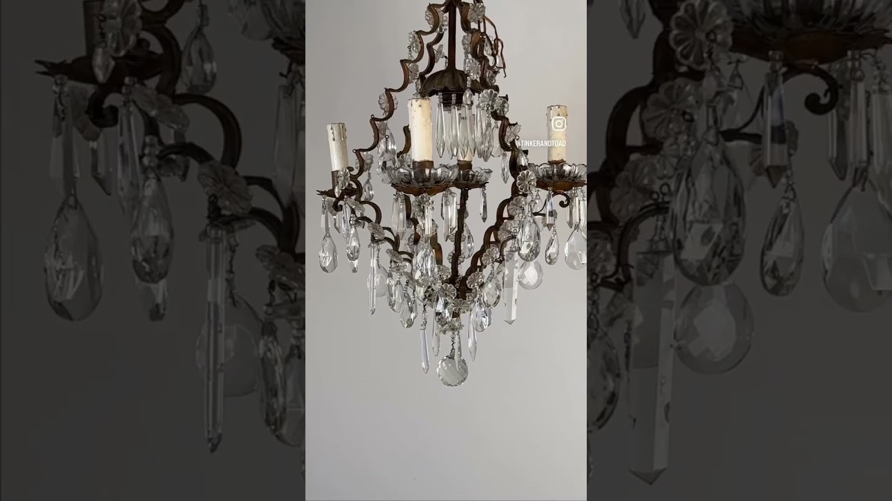Antique French Cage Chandelier - Decorative Collective