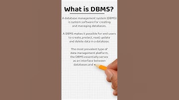 What is DBMS? Introduction to Database Management System #shorts