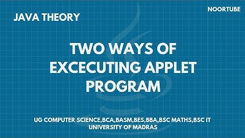 Two ways of executing Applet program