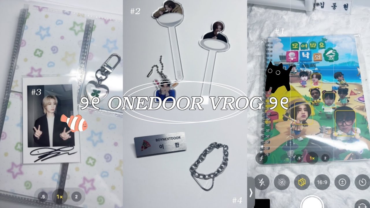 [ ONEDOOR VLOG ] あっ！첫 원도어로그 라니！ |  원도어 브이로그 • 포토프롭 • 손민수템 • 반택깡 • 택배깡
