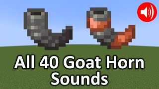 All 40 Goat Horn sounds and names - Minecraft 1.19 Wild Update Beta Snapshot Resimi