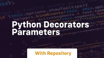 python decorators parameters