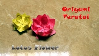 Tutorial origami bunga teratai origami lotus flower diy screenshot 4