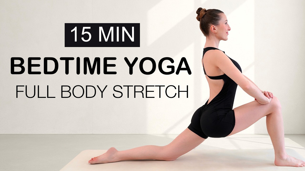 Relax Stretch 15 Min BEDTIME YOGA | Full Body Stretch | Tension Relief, Relaxation ...