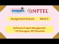 Software Project Management Week 2 | NPTEL ANSWERS | My Swayam #nptel #nptel2026 #myswayam