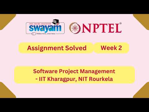 Software Project Management Week 2 | NPTEL ANSWERS | My Swayam #nptel #nptel2026 #myswayam