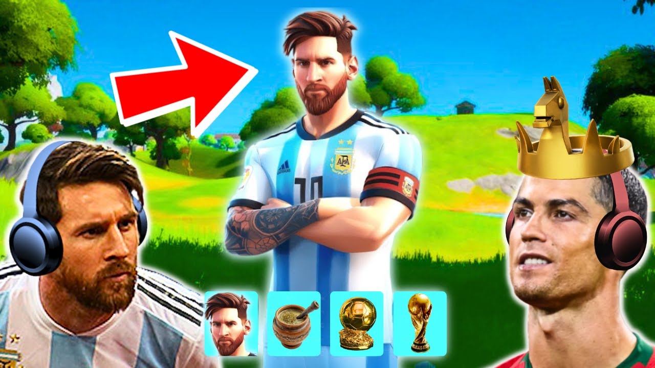 RIGGED MESSI SKIN - Messi & Ronaldo play Fortnite!