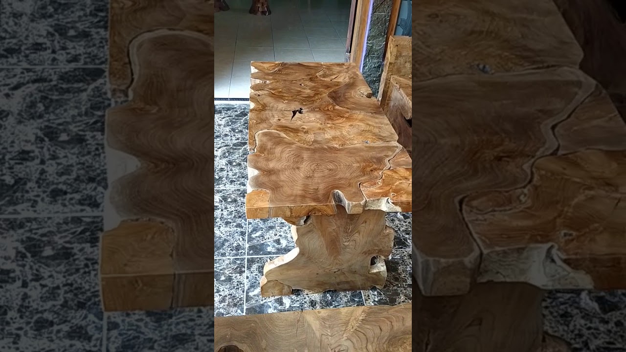 Meja  kursi  set bahan dari akar kayu  jati tua YouTube