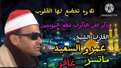 القارئ الشيخ عمرو السعيد القارئ بجمهورية مصر العربية روائع التلاوات ماتيسر من سوره غافر