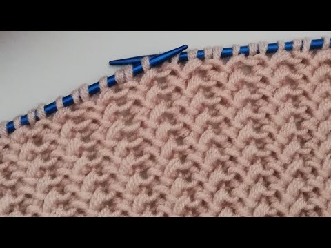 Çok kolay çok güzel iki şiş örgü modeli anlatımı 🎉CROCHET KNİTTİNG