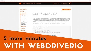5 More Minutes with WebdriverIO: The WDIO Test Runner
