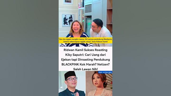 Ridwan Kamil roasting Kiky Saputri #ridwankamil #kikysaputri #roasting #fyp #shorts