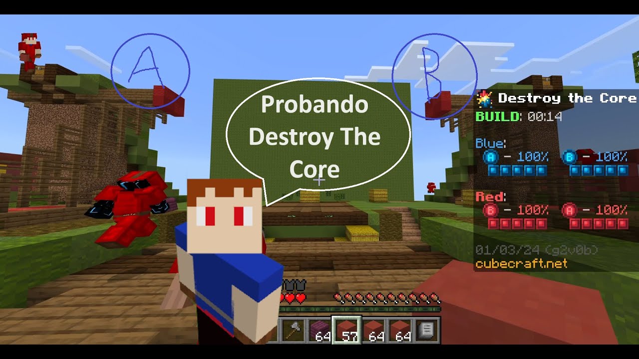 Probando Destroy the Core en Cubecraft Games - Minecraft - YouTube
