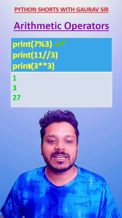 Arithmetic Operators in Python Programming | Computer Science | Python ...