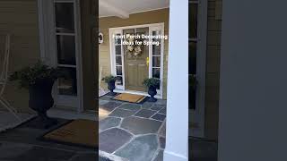 Front porch decorating ideas for spring. More flowers yet to come! #farmhouse #garden