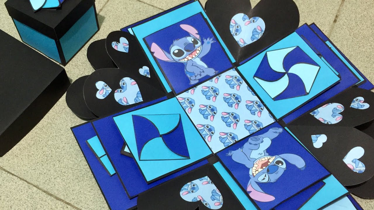 Stitch EXPLOSION BOX - YouTube