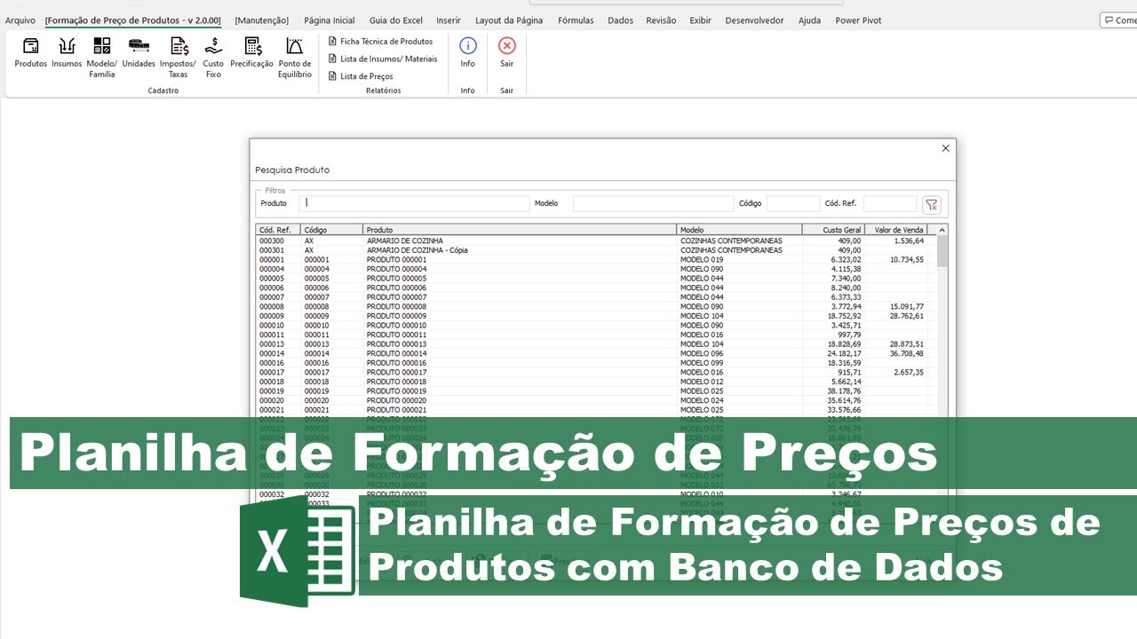Planilha de Precificação de Produtos de Indústria Excel