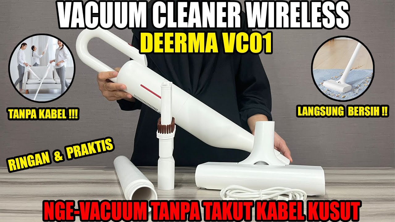 REVIEW DEERMA VC01 VACUUM CLEANER PORTABLE TANPA KABEL UNTUK DI RUMAH