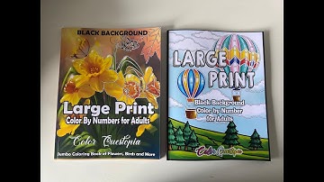 2x Large print Color by Numbers, Color Questopia