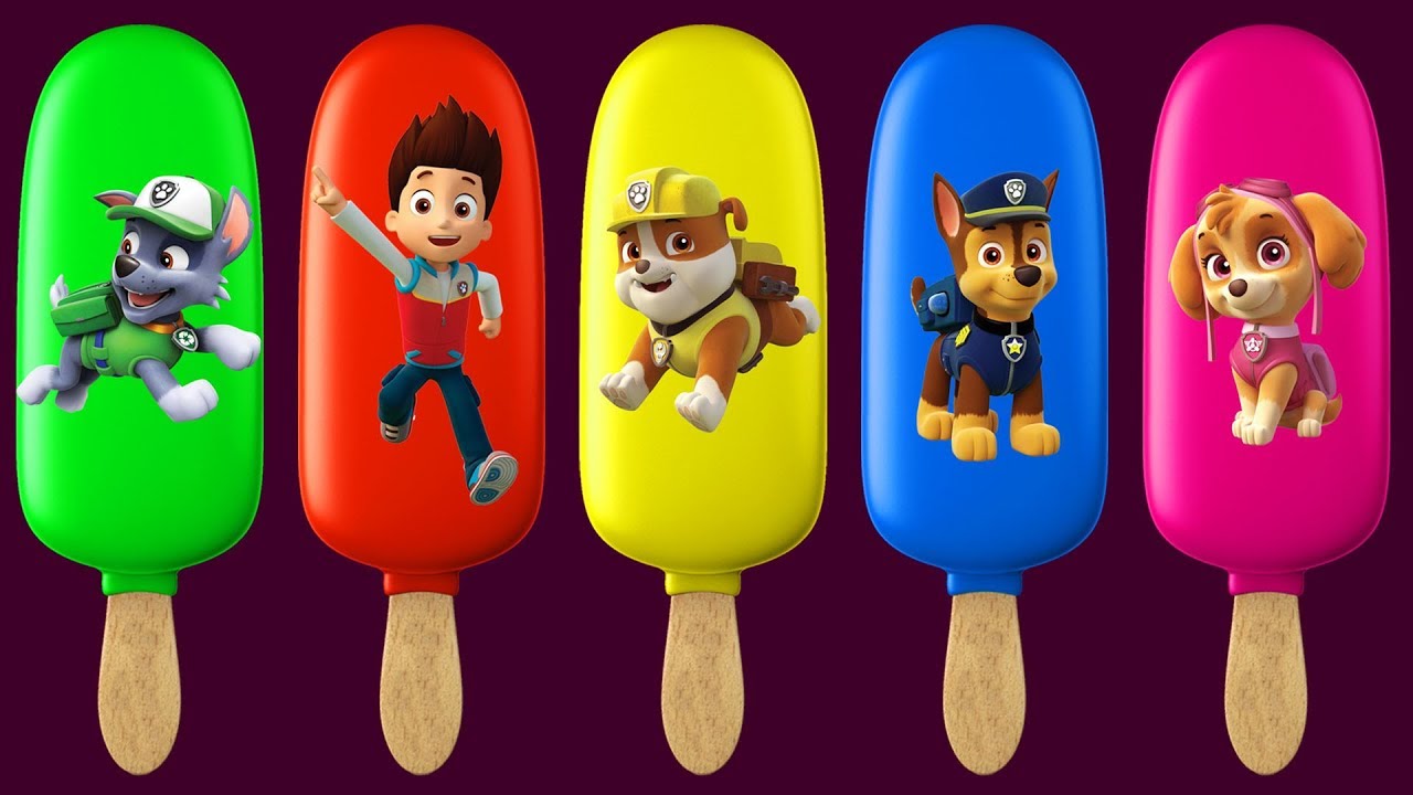 Ryder, Paw Patrol Ice Cream Colors Learn Finger Family YouTube