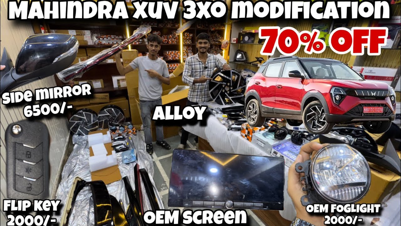 MAHINDRA XUV 3XO MX1 MODIFICATION WITH PRICE ✅||xuv 3xo base to top|| flat 70% discount on #mahindra