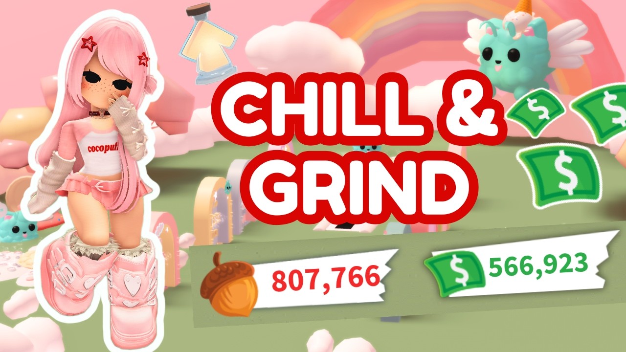 🔴 Chill & Grind Stream - Fishing + Acorns Grind #adoptme #roblox