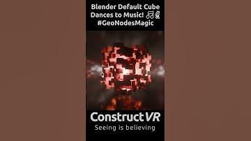 Blender Default Cube Dances to Music! 🎵🕺 #GeoNodesMagic