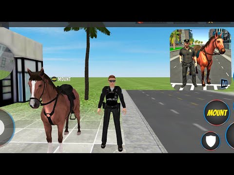 Vídeo: Policial Montado Para Para Jogar Um Jogo De HORSE