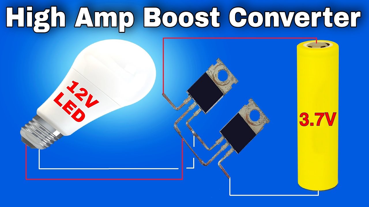 High Amp 3V To 12V Boost Converter Circuit..DC Voltage Booster Circuit