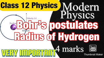 Class 12 Bohr’s Postulates & Radius of Hydrogen in Nepali || Modern Physics Quantization of Energy
