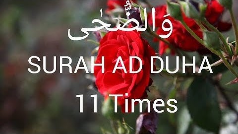 11 Times Surah Ad Duha وَالضُّحٰی Surah Duha Amazing Recitation Mishary Rashid Alafasy